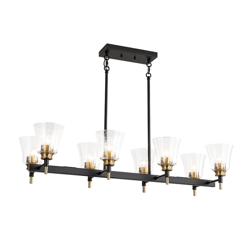 lightfixturesusa-8-light-seeded-glass-black-brass-linear-island-chandelier-chandelier-black-brass-316743