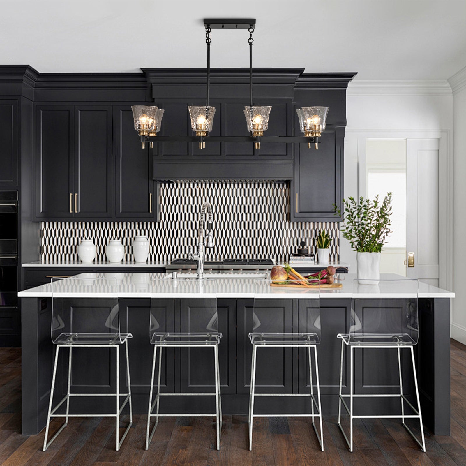 lightfixturesusa-8-light-seeded-glass-black-brass-linear-island-chandelier-chandelier-black-brass-853418
