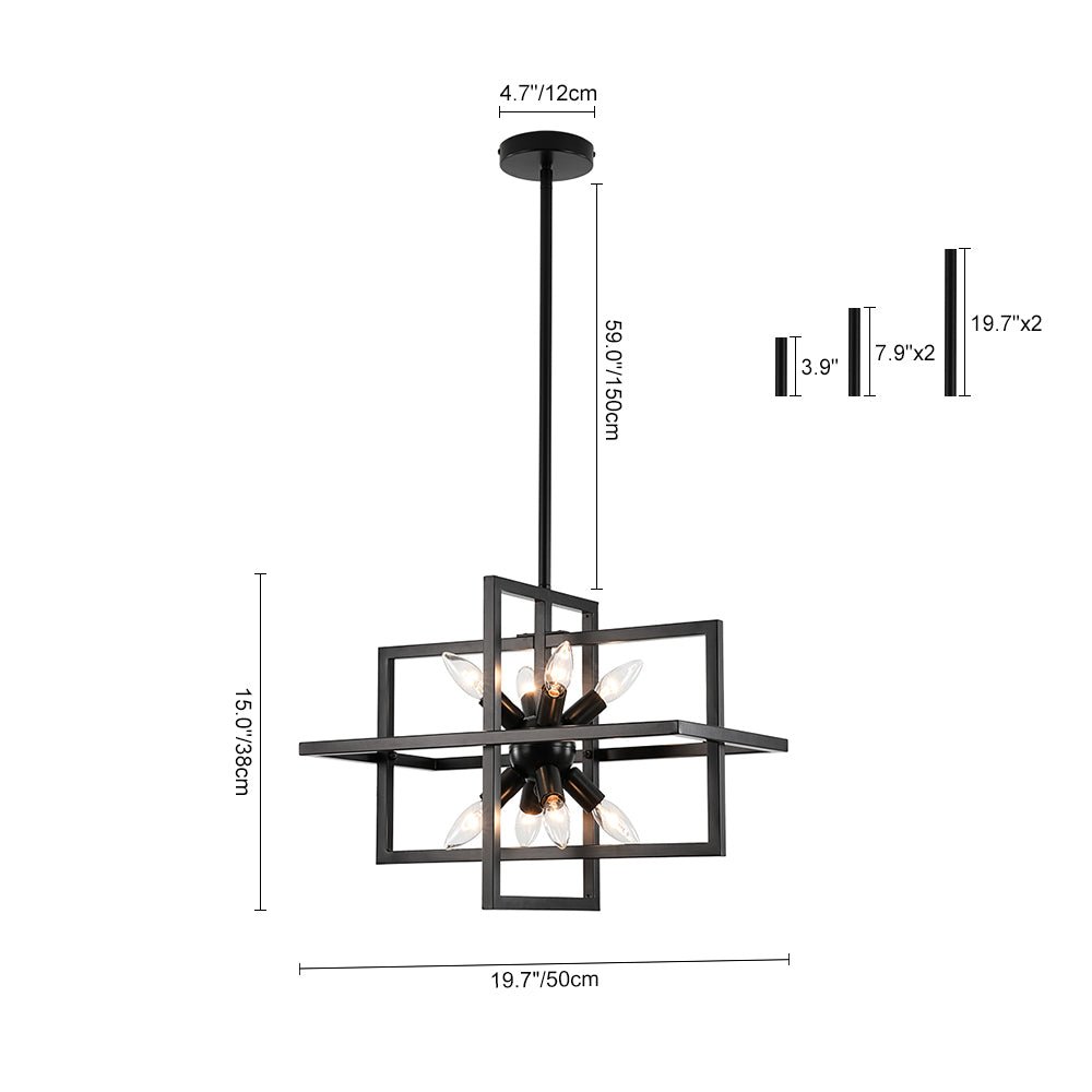 lightfixturesusa-8-light-vintage-sputnik-black-open-square-lantern-pendant-chandelier-black-4383650