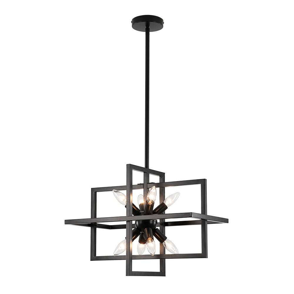 lightfixturesusa-8-light-vintage-sputnik-black-open-square-lantern-pendant-chandelier-black-7167208