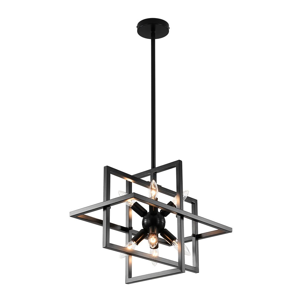lightfixturesusa-8-light-vintage-sputnik-black-open-square-lantern-pendant-chandelier-black-9602398