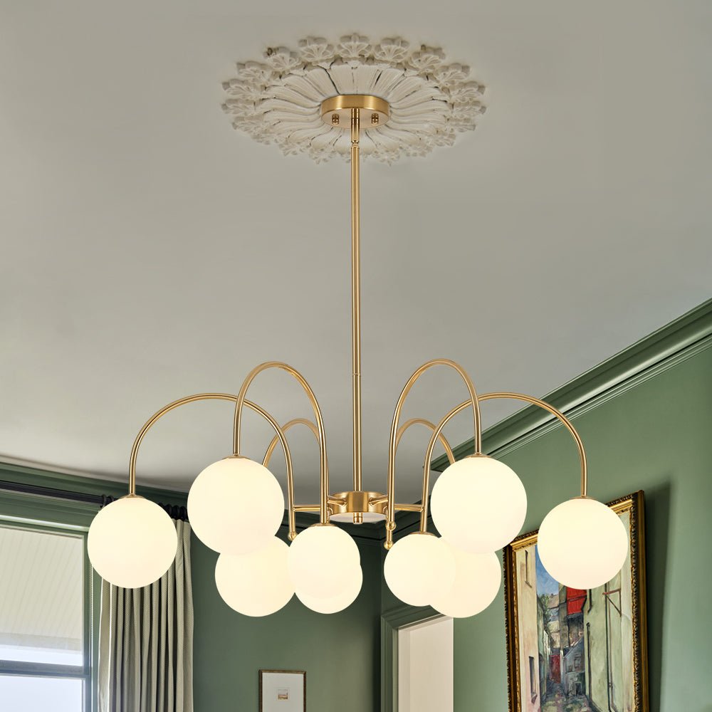 lightfixturesusa-9-light-goose-arm-opal-glass-bubble-tiered-chandelier-chandelier-brass-7729887 LightFixturesUSA - 9 - Light Goose Arm Opal Glass Bubble Tiered Chandelier - Chandelier - Brass -