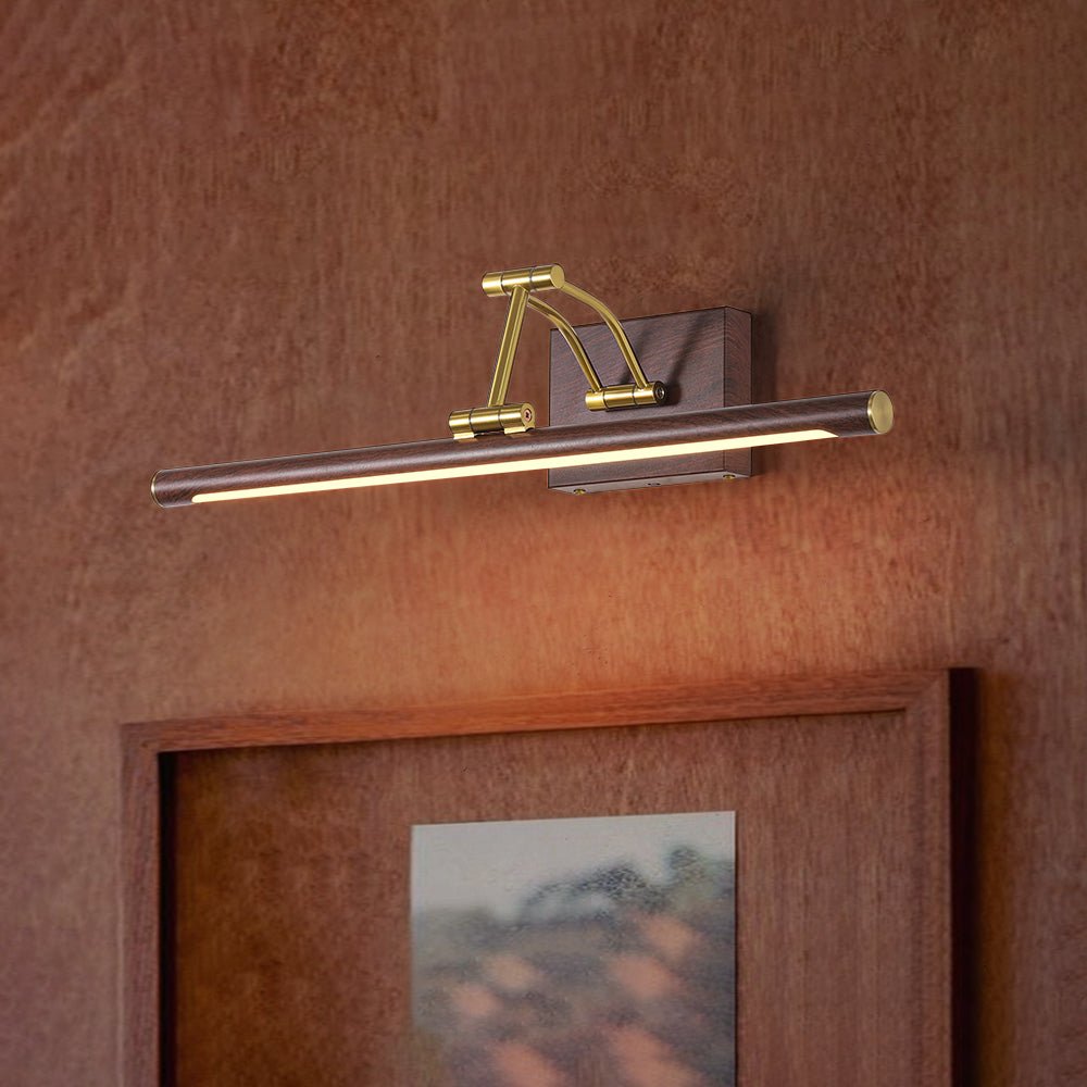 lightfixturesusa-adjustable-dimmable-led-linear-vanity-lamp-picture-light-wall-sconce-walnut-grain-1-pack-4171769 LightFixturesUSA - Adjustable Dimmable LED Linear Vanity Lamp Picture Light - Wall Sconce - Walnut Grain - 1 Pack -
