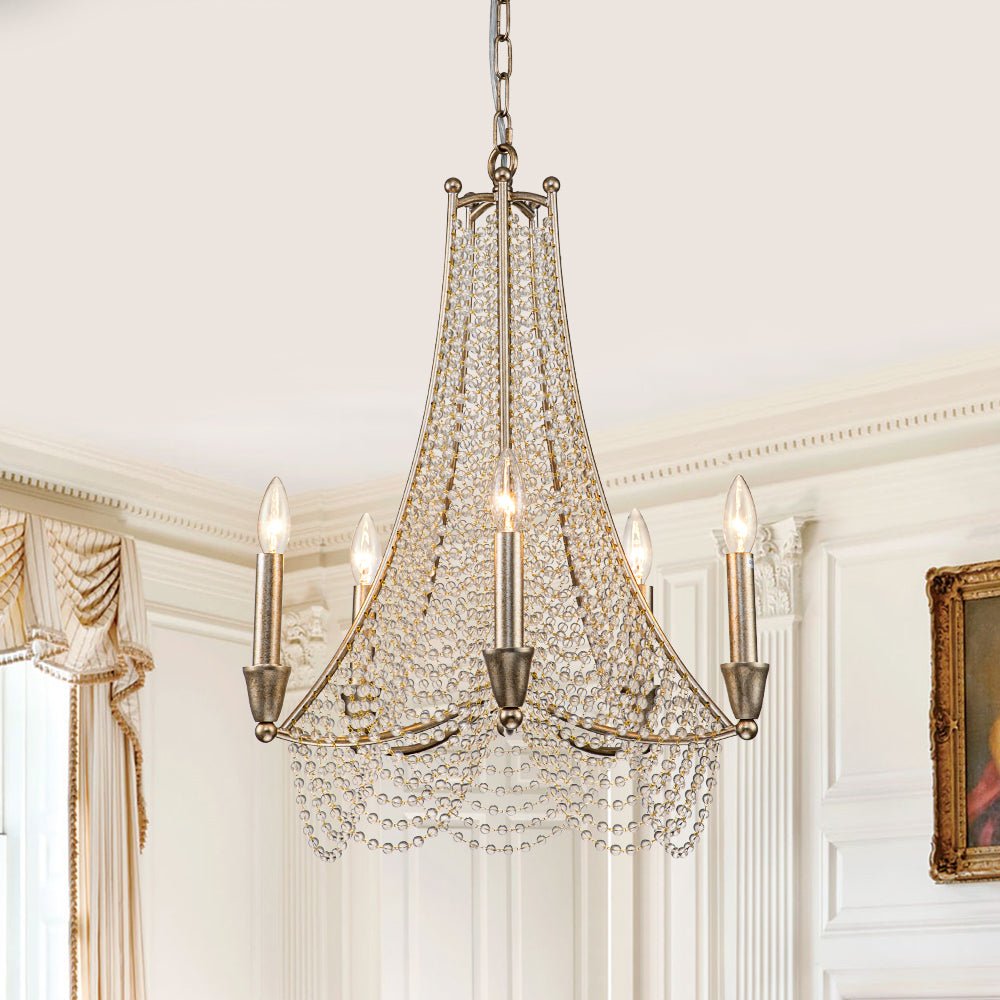 lightfixturesusa-antique-candle-style-crystal-bead-empire-chandelier-chandelier-5-lt-525637 LightFixturesUSA-Antique Candle Style Crystal Bead Empire Chandelier-Chandelier-5-Lt-