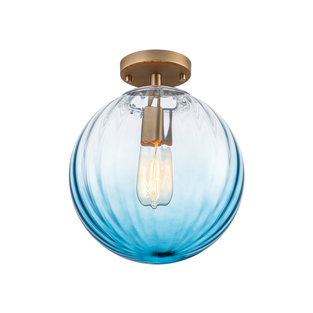 lightfixturesusa-art-deco-1-light-blue-ribbed-glass-globe-semi-flush-mount-ceiling-light-amber-8589635