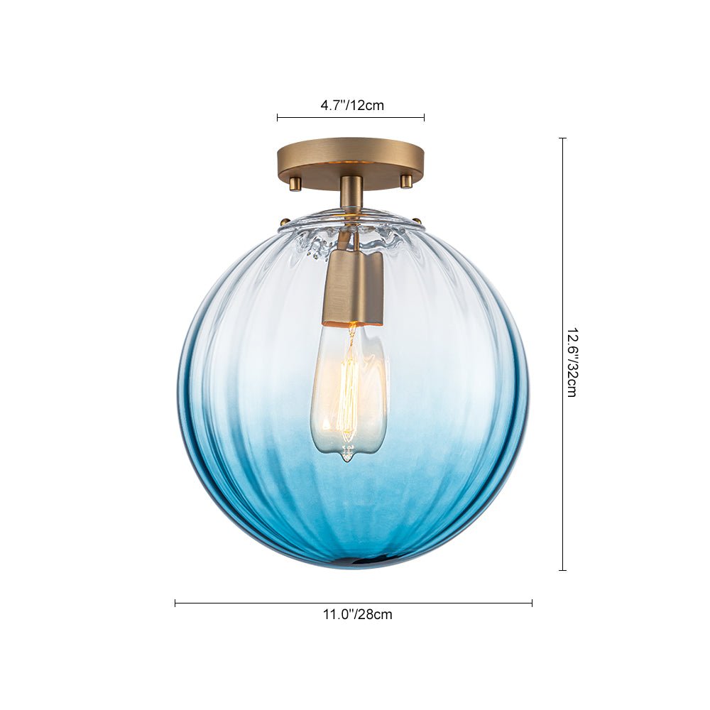 lightfixturesusa-art-deco-1-light-blue-ribbed-glass-globe-semi-flush-mount-ceiling-light-amber-9871347