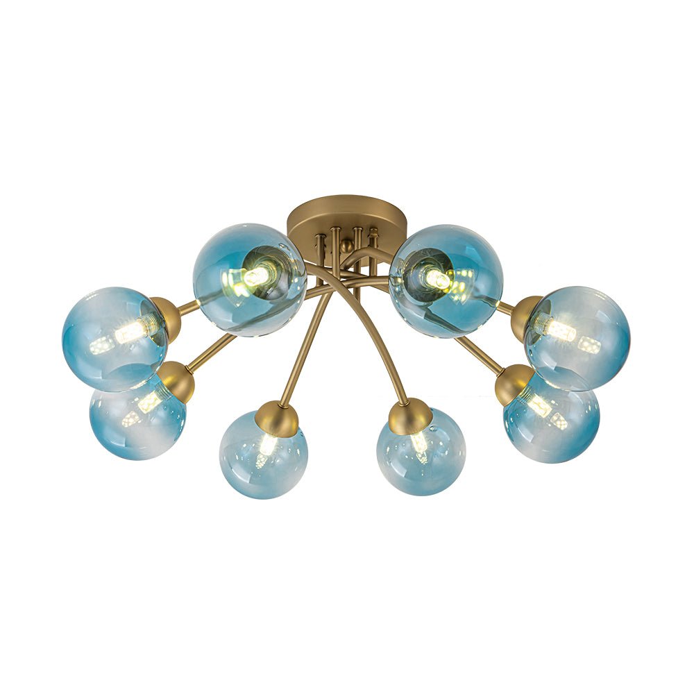 lightfixturesusa-art-deco-8-light-sputnik-blue-glass-bubble-semi-flush-mount-ceiling-light-brass-pre-order-588192