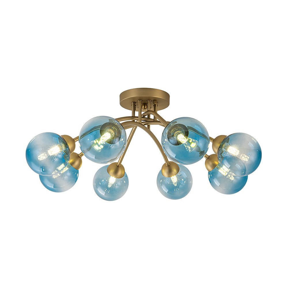 lightfixturesusa-art-deco-8-light-sputnik-blue-glass-bubble-semi-flush-mount-ceiling-light-brass-pre-order-882816