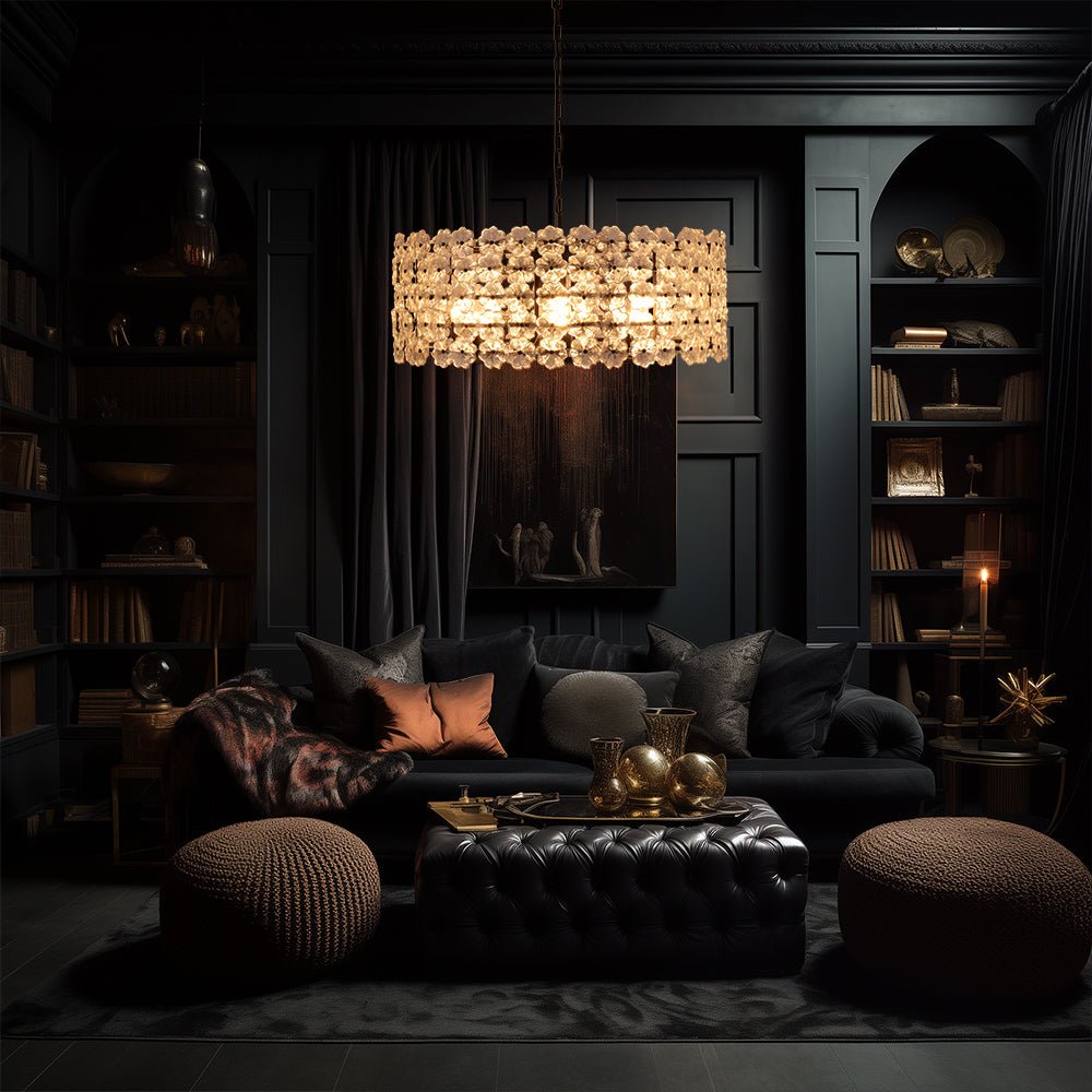 lightfixturesusa-art-deco-blossom-floral-cage-drum-lantern-pendant-light-chandelier-black-2030935