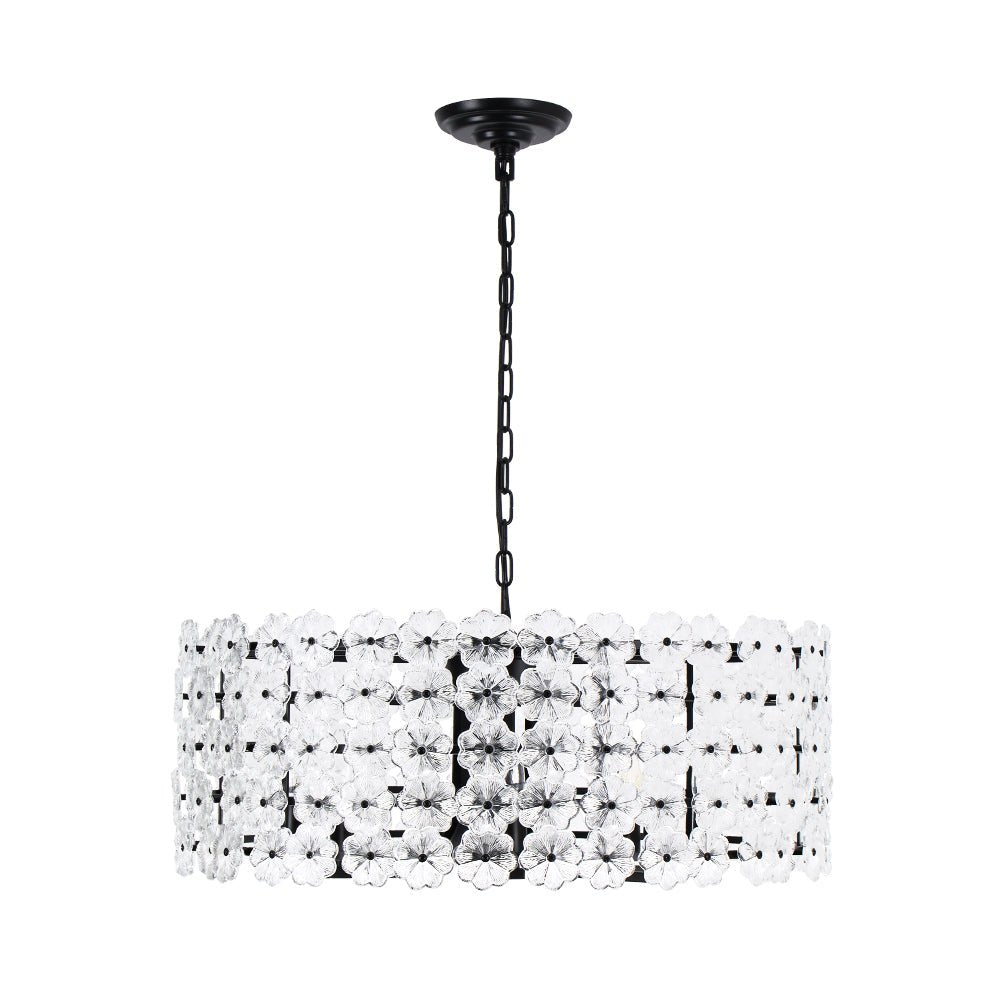 lightfixturesusa-art-deco-blossom-floral-cage-drum-lantern-pendant-light-chandelier-black-7861149