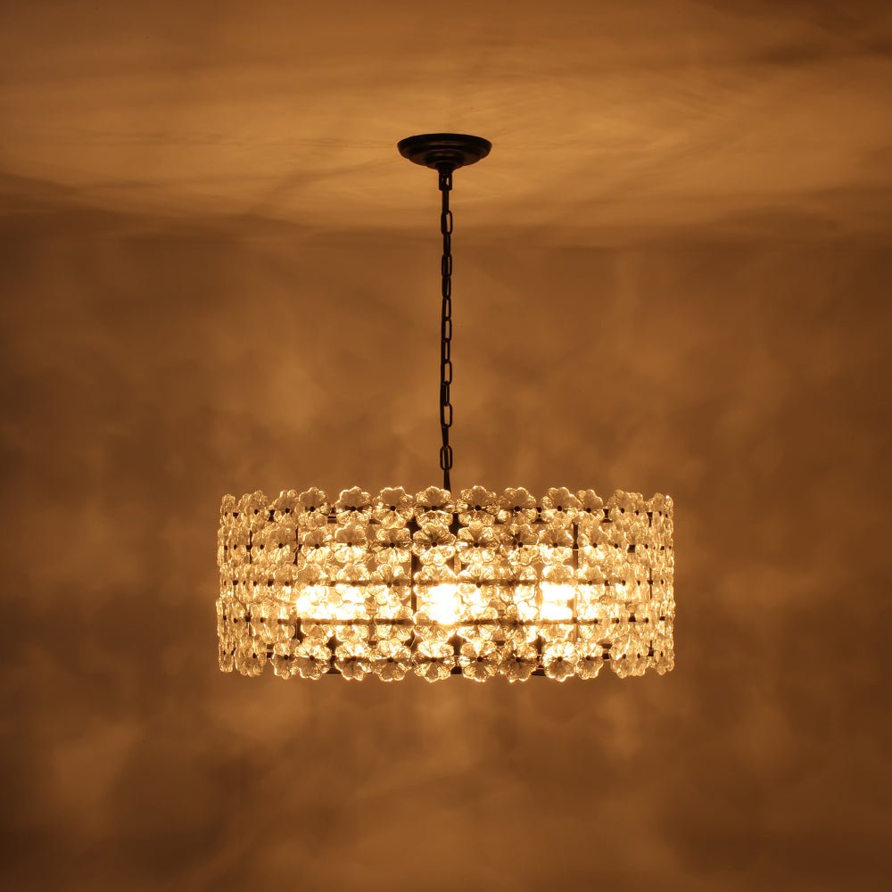 lightfixturesusa-art-deco-blossom-floral-cage-drum-lantern-pendant-light-chandelier-black-9710035
