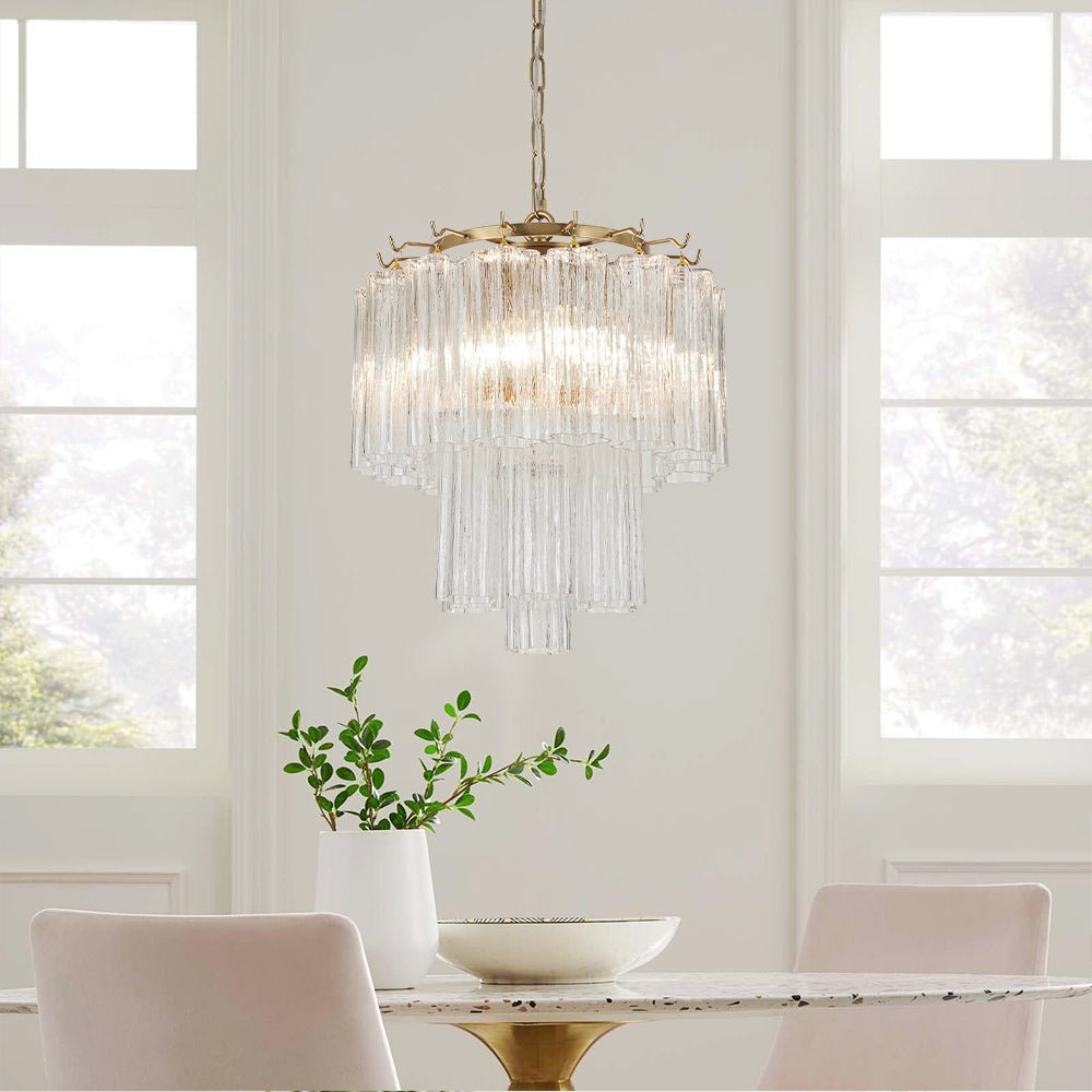 lightfixturesusa-art-deco-cluster-glass-textured-tube-round-tiered-chandelier-chandelier-brass-3003231 LightFixturesUSA - Art Deco Cluster Glass Textured Tube Round Tiered Chandelier - Chandelier - Brass -