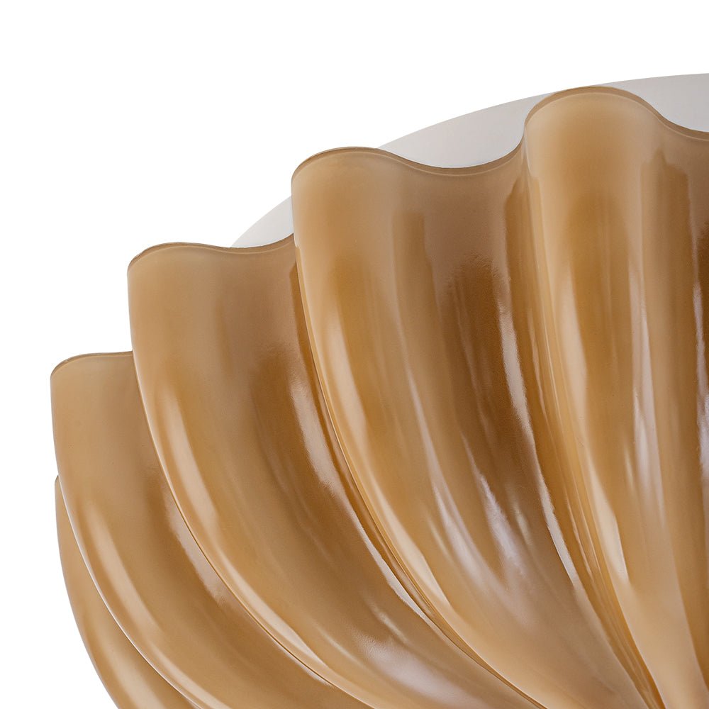 lightfixturesusa-art-deco-pleated-flower-shine-glass-semi-flush-mount-ceiling-light-brown-1191664