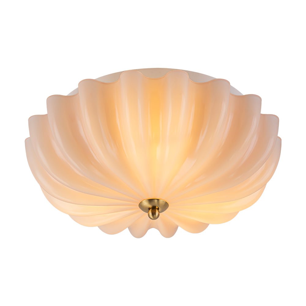 lightfixturesusa-art-deco-pleated-flower-shine-glass-semi-flush-mount-ceiling-light-pink-4704061