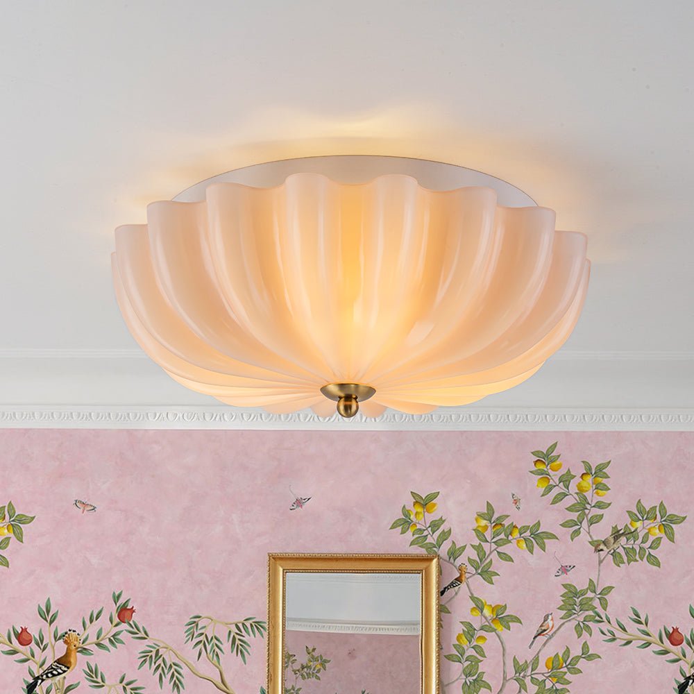 lightfixturesusa-art-deco-pleated-flower-shine-glass-semi-flush-mount-ceiling-light-pink-8355672