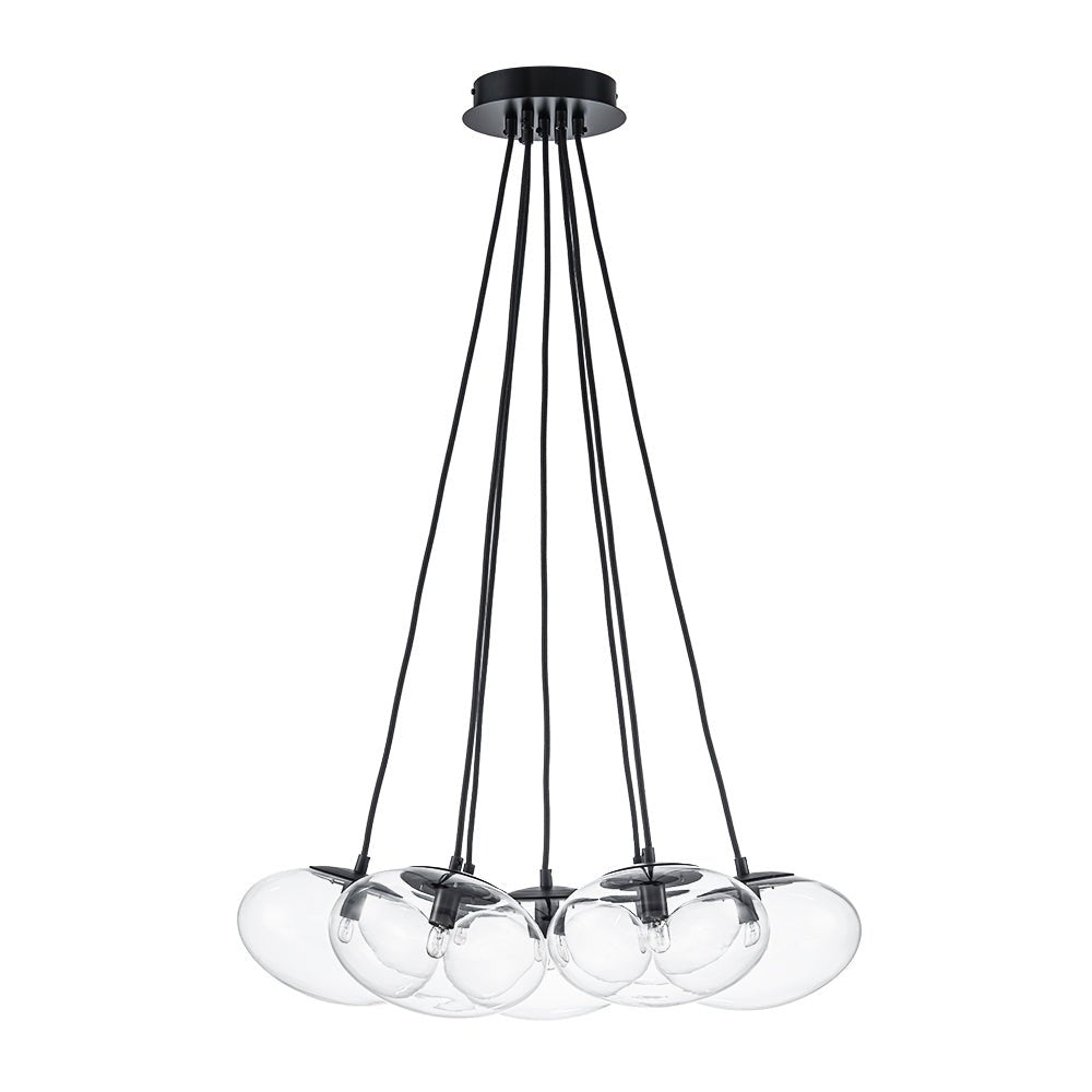 lightfixturesusa-black-7-light-cluster-clear-glass-oval-globe-chandelier-chandelier-black-316084
