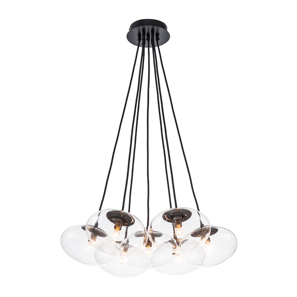 lightfixturesusa-black-7-light-cluster-clear-glass-oval-globe-chandelier-chandelier-black-368791 LightFixturesUSA - Black 7 - Light Cluster Clear Glass Oval Globe Chandelier - Chandelier - Black -