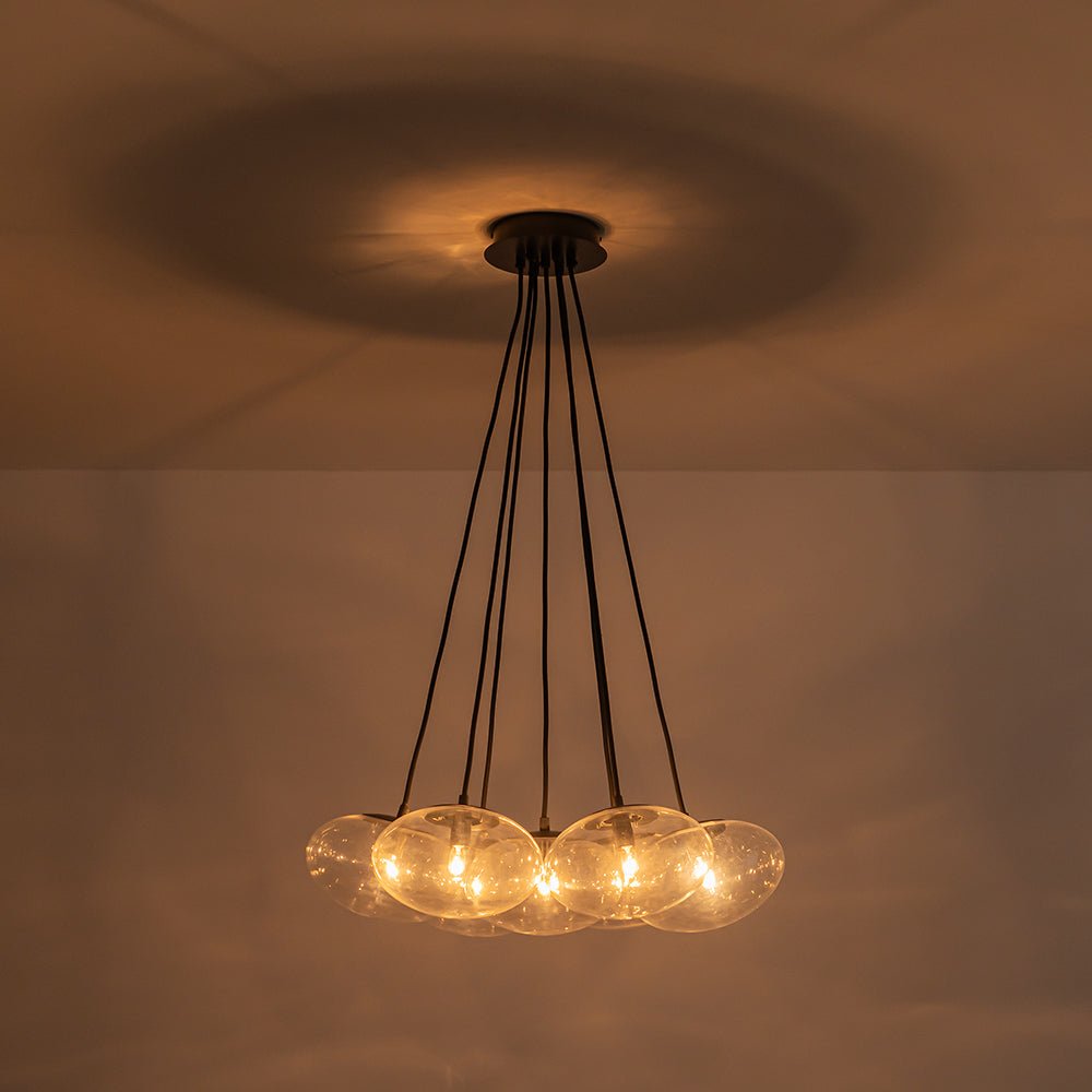 lightfixturesusa-black-7-light-cluster-clear-glass-oval-globe-chandelier-chandelier-black-521635