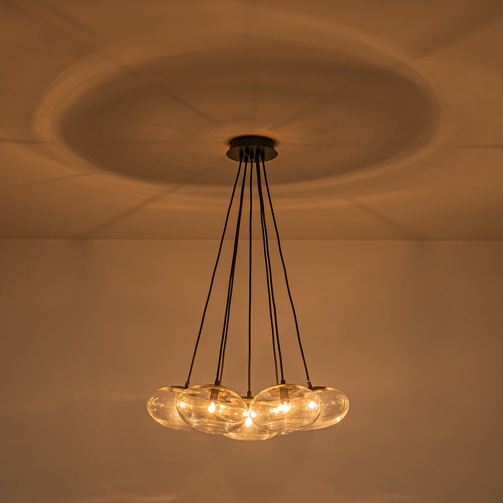 lightfixturesusa-black-7-light-cluster-clear-glass-oval-globe-chandelier-chandelier-glass-with-thickened-base-3089109
