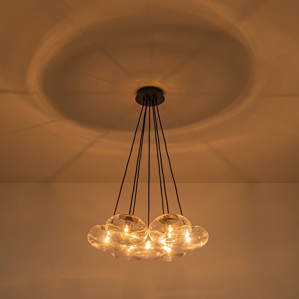 lightfixturesusa-black-7-light-cluster-clear-glass-oval-globe-chandelier-chandelier-glass-with-thickened-base-3181057
