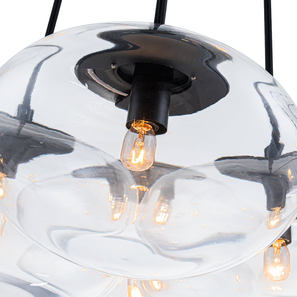lightfixturesusa-black-7-light-cluster-clear-glass-oval-globe-chandelier-chandelier-glass-with-thickened-base-6317785