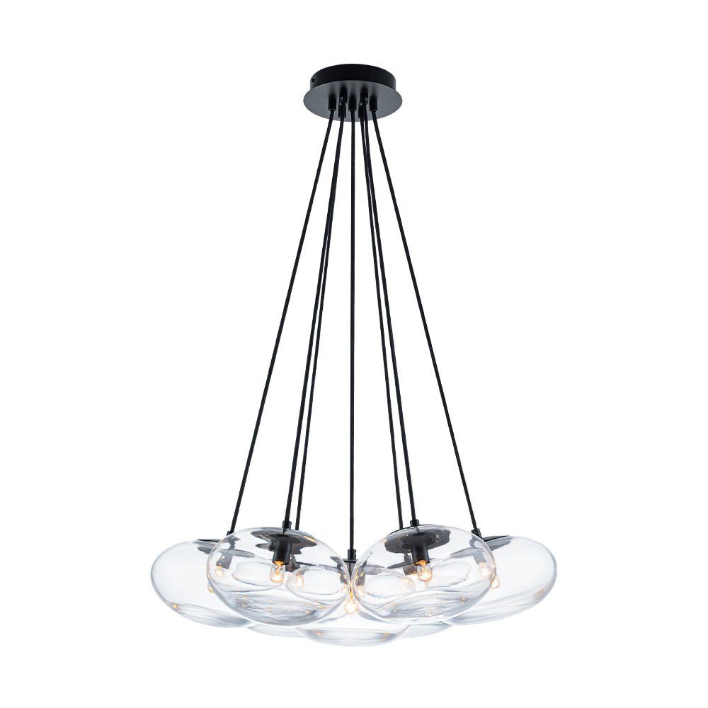 lightfixturesusa-black-7-light-cluster-clear-glass-oval-globe-chandelier-chandelier-glass-with-thickened-base-7691238