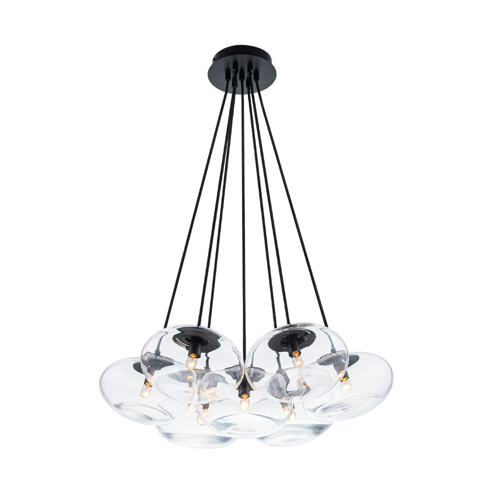 lightfixturesusa-black-7-light-cluster-clear-glass-oval-globe-chandelier-chandelier-glass-with-thickened-base-8201199