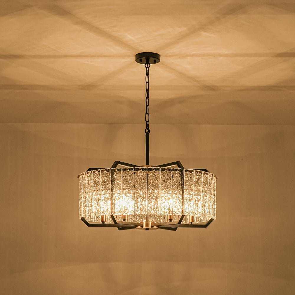 lightfixturesusa-black-brass-6-light-rippled-glass-drum-cage-chandelier-chandelier-25-in-3352718