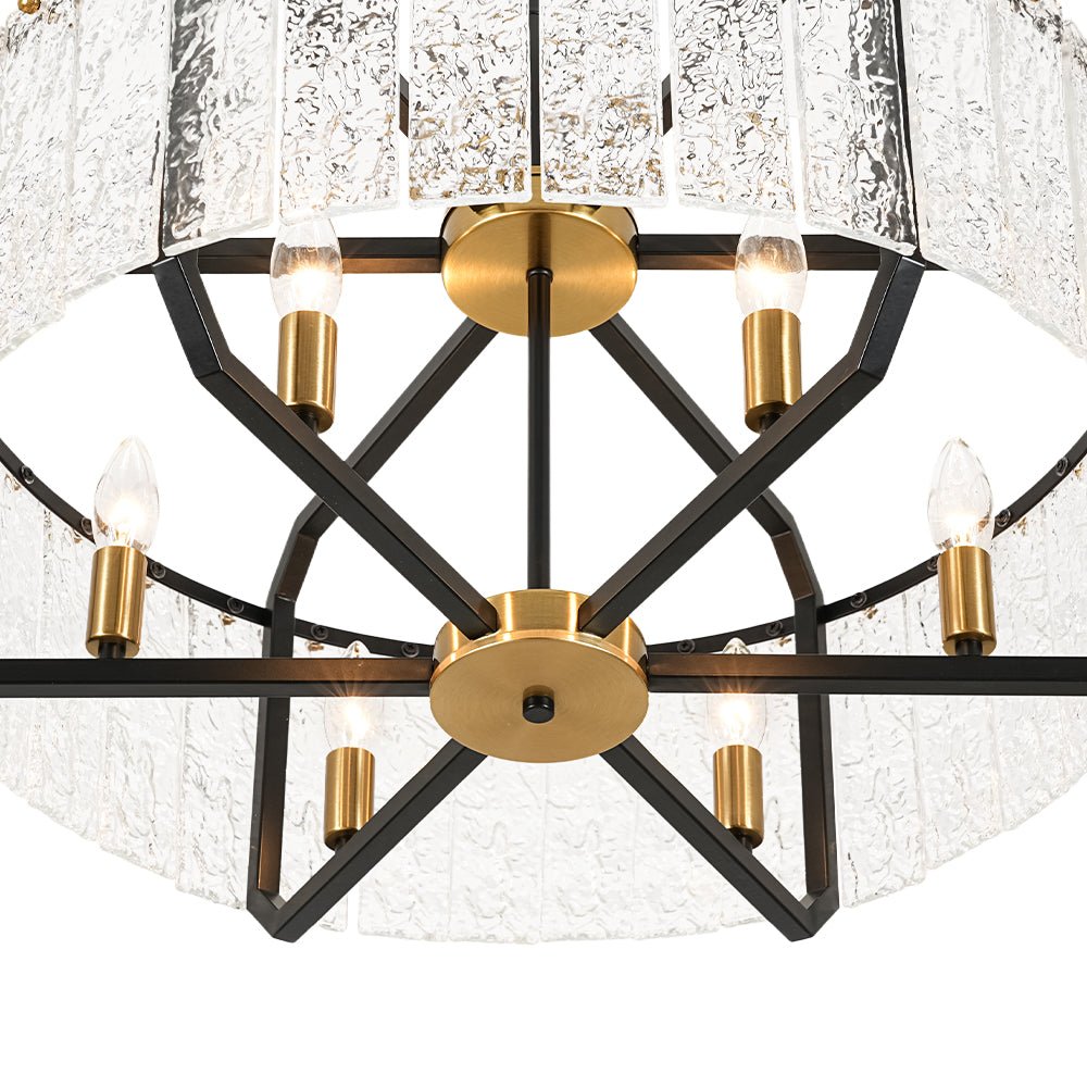 lightfixturesusa-black-brass-6-light-rippled-glass-drum-cage-chandelier-chandelier-25-in-9540844