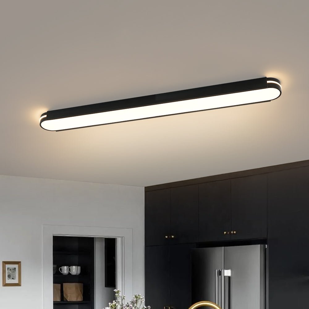 lightfixturesusa-black-minimalist-oval-dimmable-led-flush-mount-light-ceiling-light-31-in-1548408 LightFixturesUSA - Black Minimalist Oval Dimmable LED Flush Mount Light - Ceiling Light - 31 in -