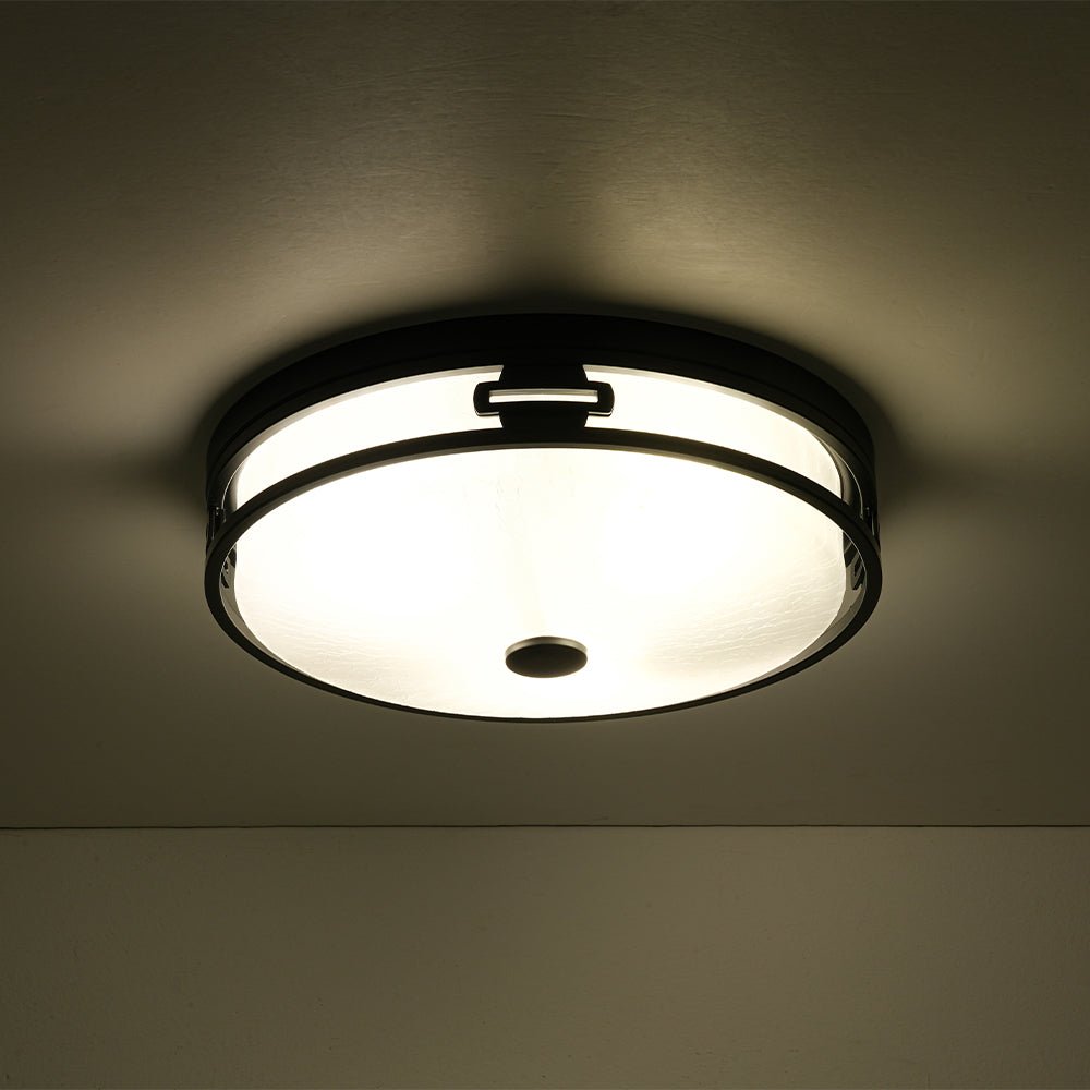 lightfixturesusa-black-round-frosted-crackled-glass-flush-mount-light-ceiling-light-161-in-7167843