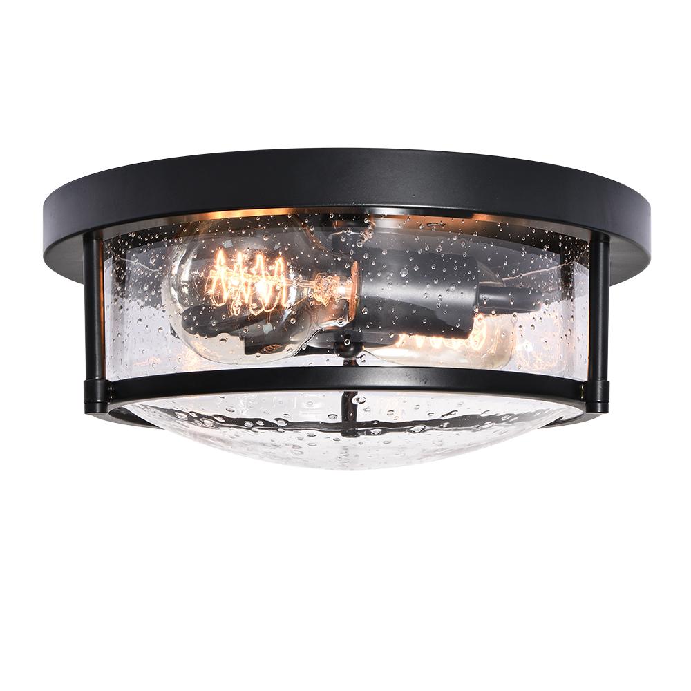 lightfixturesusa-black-seeded-glass-flush-mount-ceiling-light-386474