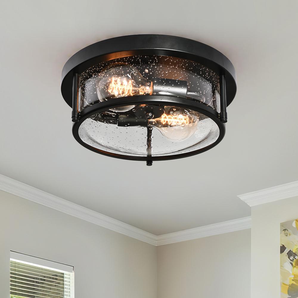 lightfixturesusa-black-seeded-glass-flush-mount-ceiling-light-615783