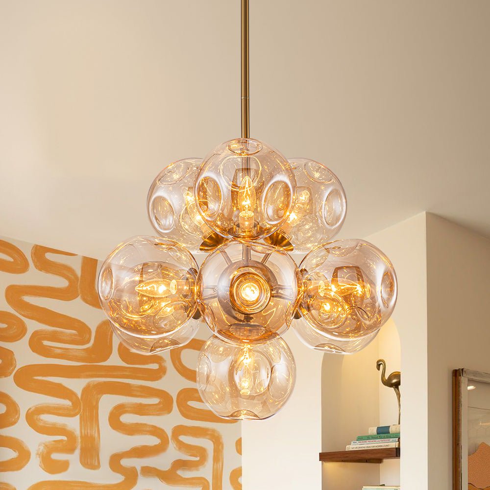 lightfixturesusa-bloom-10-light-cluster-amber-glass-round-bubble-chandelier-chandelier-brass-5919670 LightFixturesUSA - Bloom 10 - Light Cluster Amber Glass Round Bubble Chandelier - Chandelier - Brass -