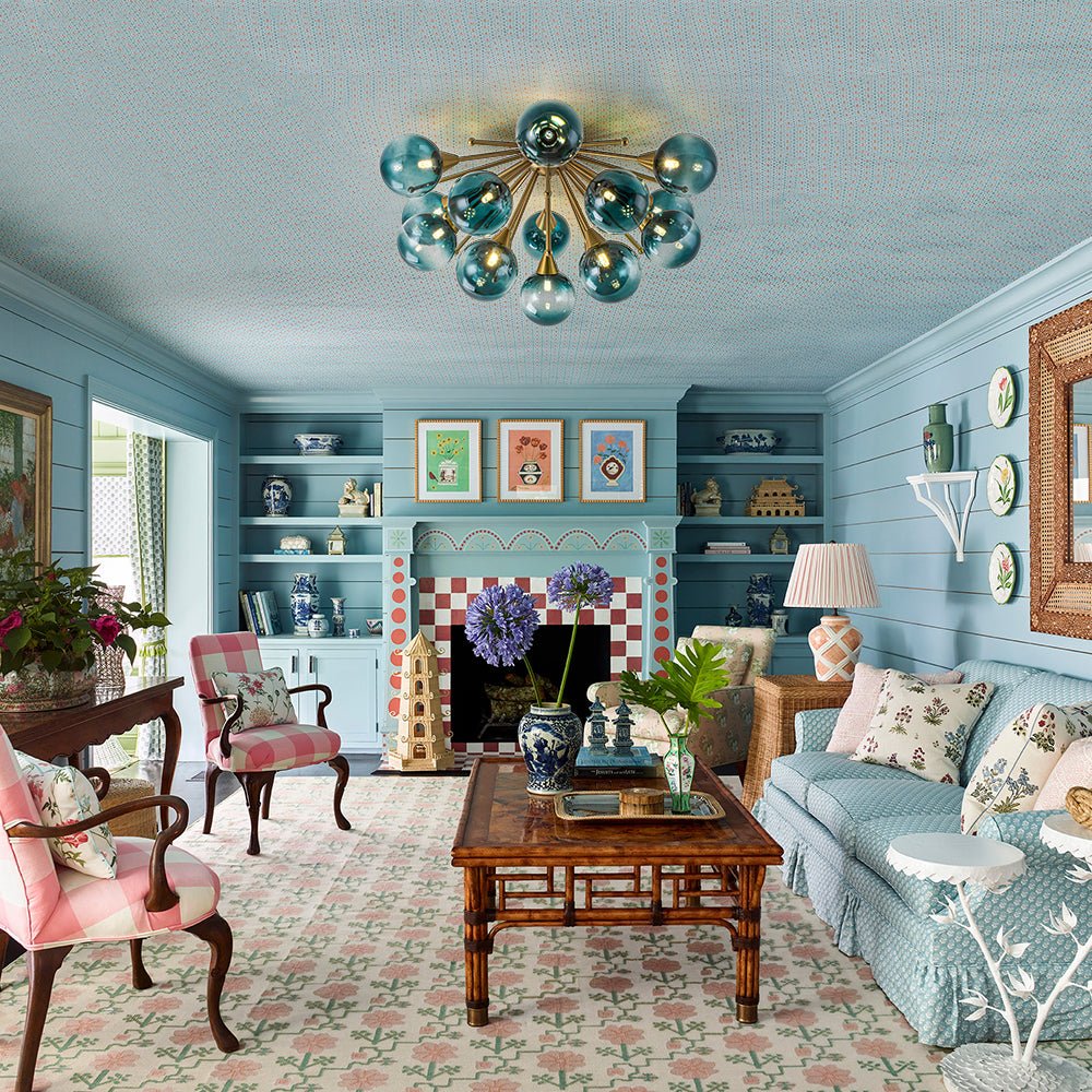 lightfixturesusa-bloom-blue-glass-bubble-round-sunburst-semi-flush-chandelier-chandelier-brass-1821985