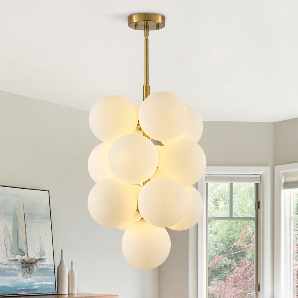 lightfixturesusa-bloom-brass-cluster-opal-glass-globe-bubble-chandelier-chandelier-brass-1497246 LightFixturesUSA - Bloom Brass Cluster Opal Glass Globe Bubble Chandelier - Chandelier - Brass -
