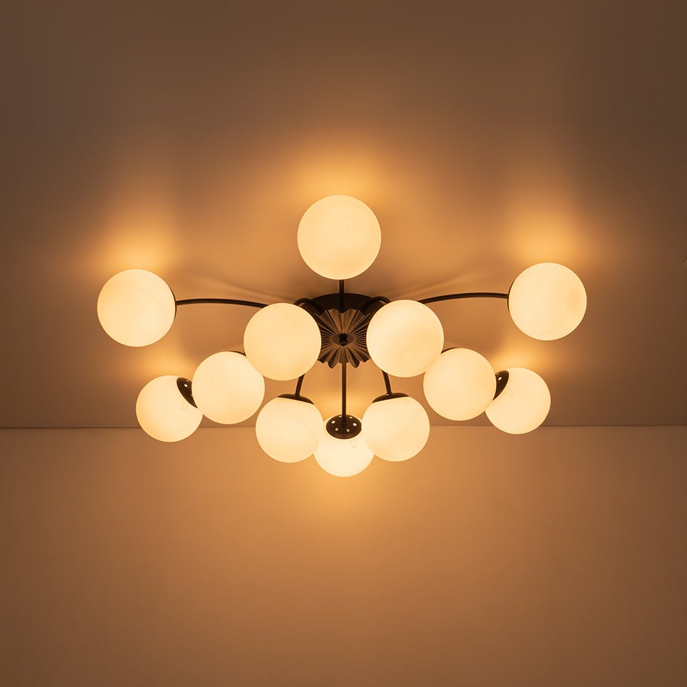 lightfixturesusa-blossom-12-light-opal-glass-bubble-semi-flush-chandelier-chandelier-12-lt-semi-flush-black-575546
