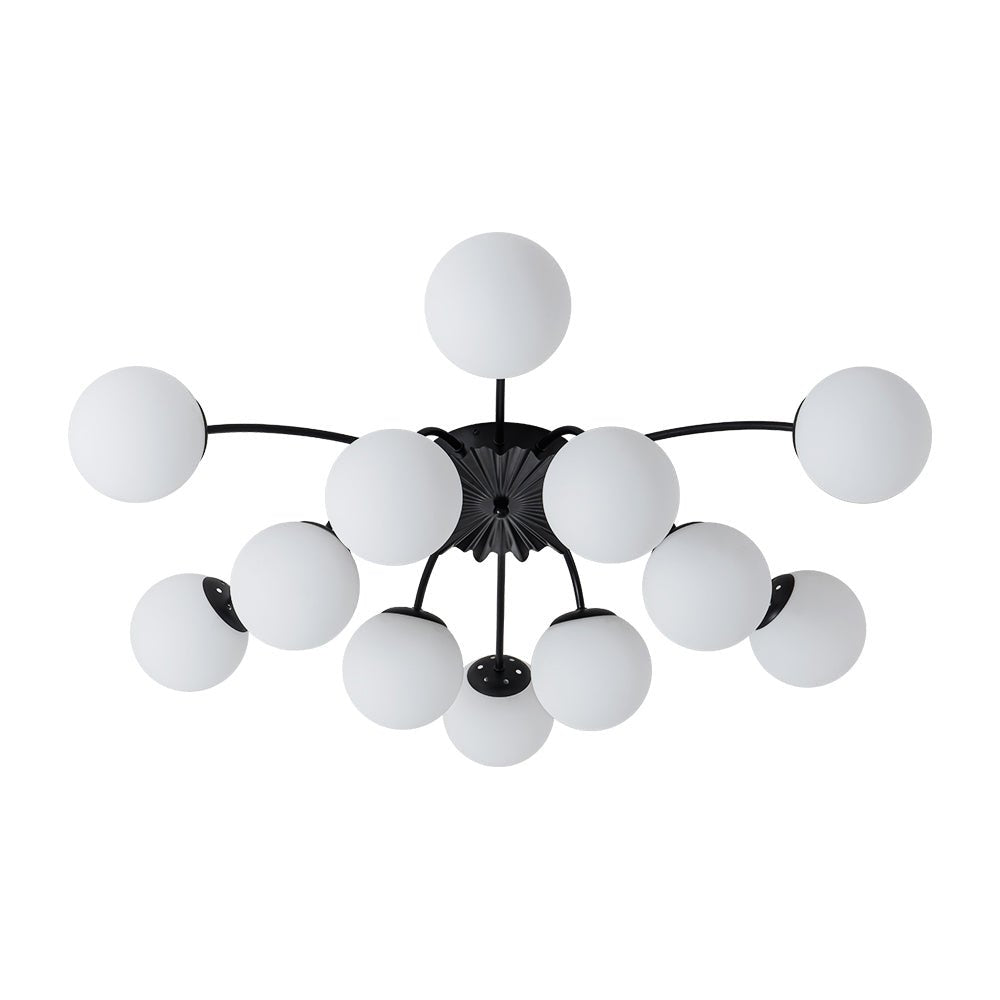 lightfixturesusa-blossom-12-light-opal-glass-bubble-semi-flush-chandelier-chandelier-12-lt-semi-flush-black-685214