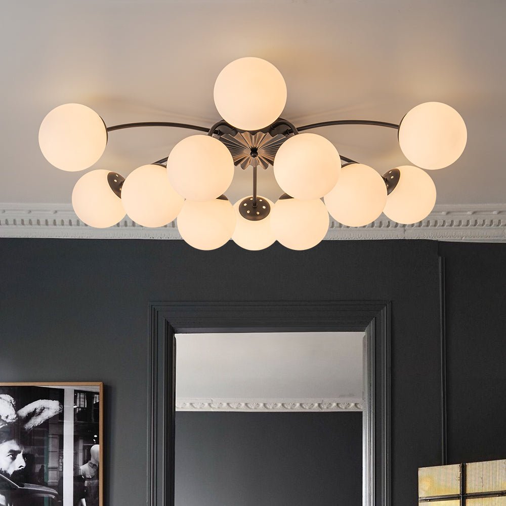 lightfixturesusa-blossom-12-light-opal-glass-bubble-semi-flush-chandelier-chandelier-12-lt-semi-flush-chrome-252987 LightFixturesUSA - Blossom 12 - Light Opal Glass Bubble Semi Flush Chandelier - Chandelier - 12 - Lt - Semi Flush - Chrome