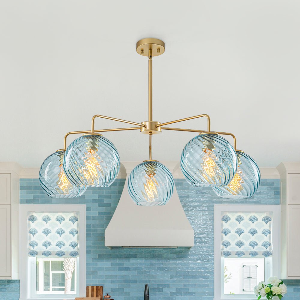 lightfixturesusa-blue-ribbed-glass-globe-5-light-round-sputnik-chandelier-chandelier-blue-bubble-3889344 LightFixturesUSA - Blue Ribbed Glass Globe 5 - light Round Sputnik Chandelier - Chandelier - Blue Bubble -