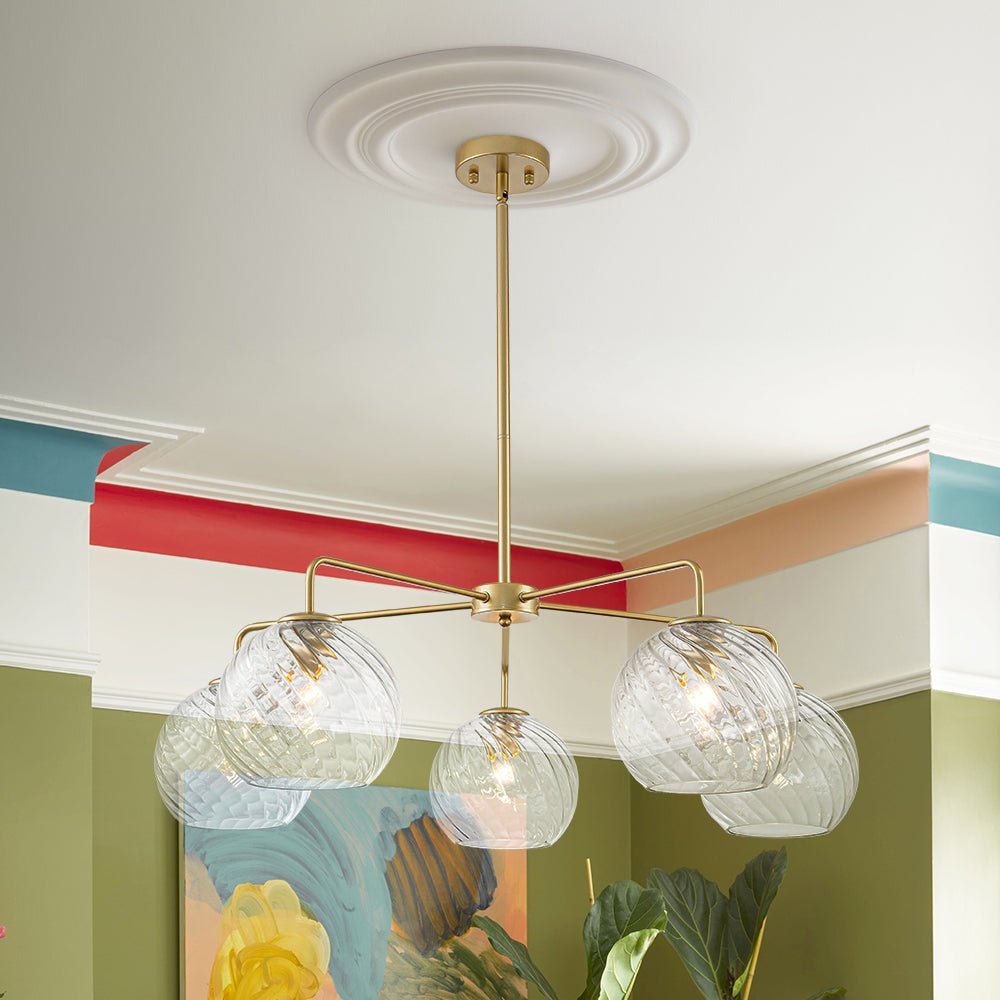 lightfixturesusa-blue-ribbed-glass-globe-5-light-round-sputnik-chandelier-chandelier-clear-bubble-1726552 LightFixturesUSA - Blue Ribbed Glass Globe 5 - light Round Sputnik Chandelier - Chandelier - Clear Bubble -