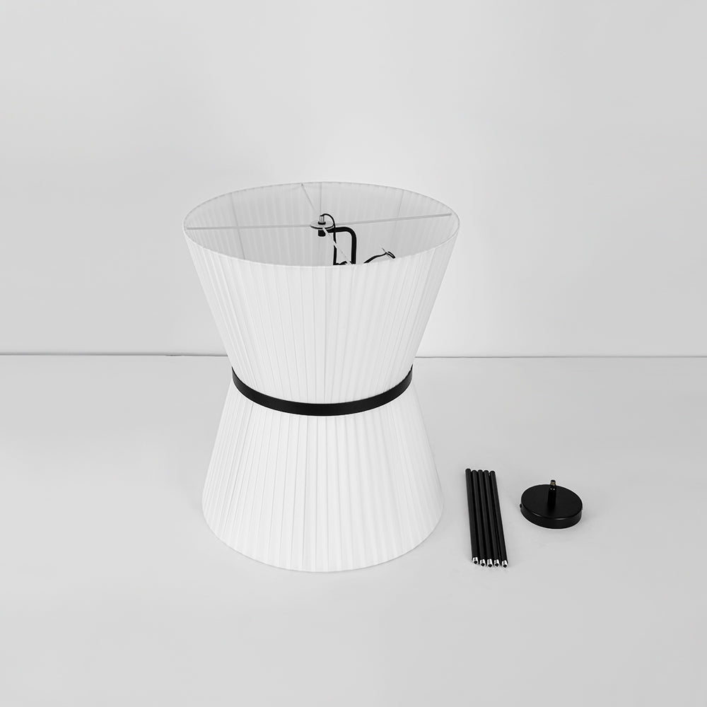 lightfixturesusa-boho-2-tier-white-fabric-tapered-drum-pendant-light-chandelier-black-finish-white-shade-589886