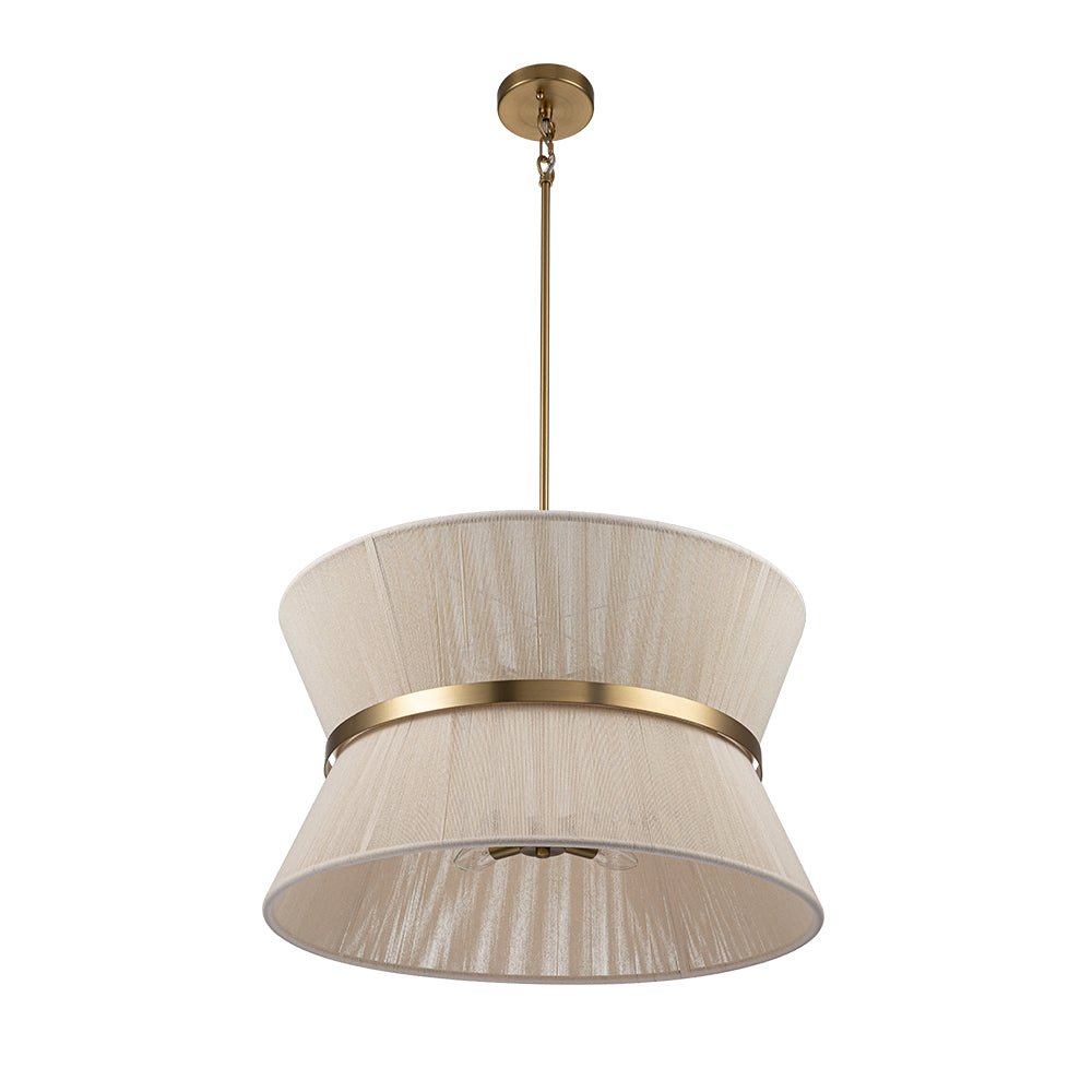 lightfixturesusa-boho-2-tier-woven-thread-tapered-drum-pendant-light-chandelier-black-large-pre-order-216274
