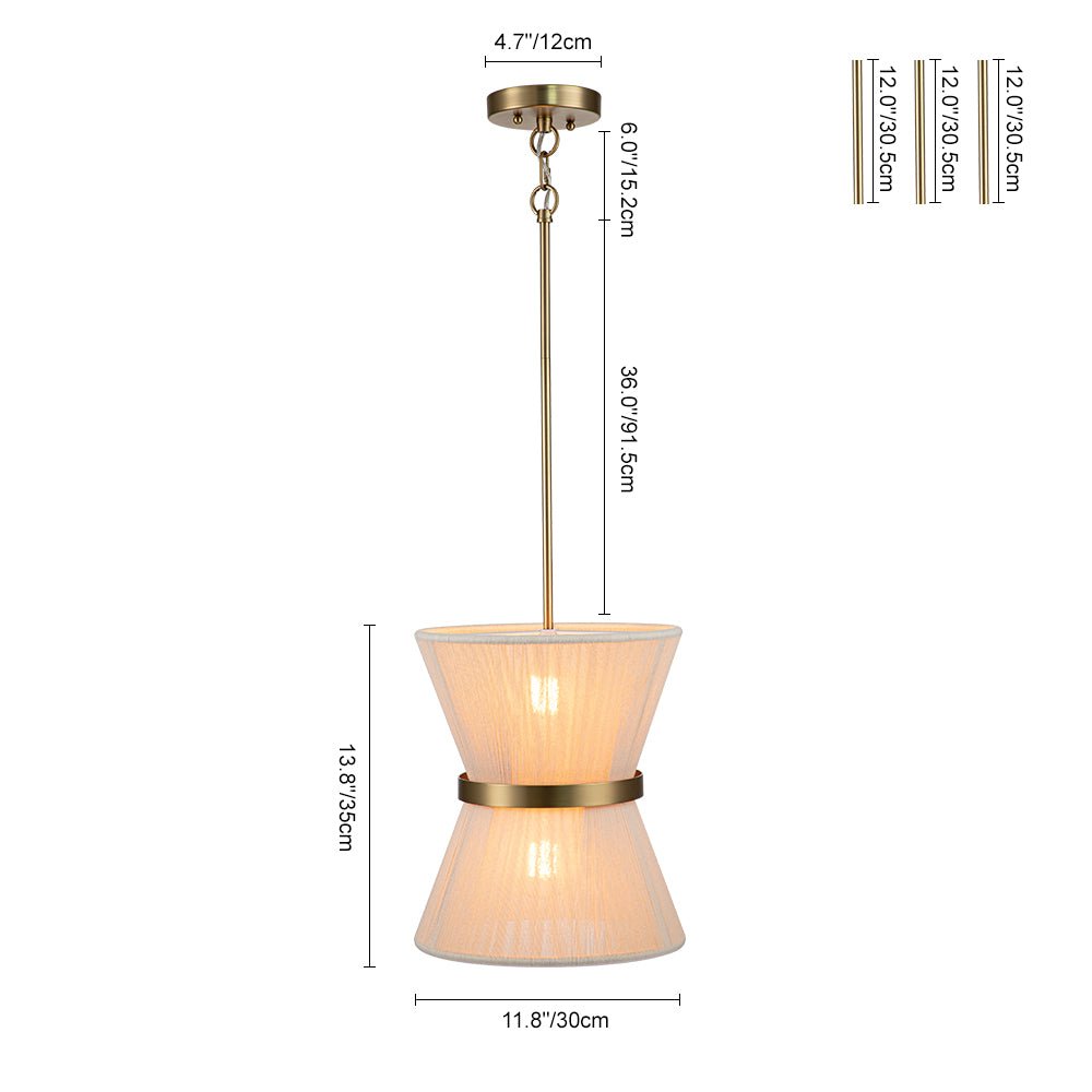 lightfixturesusa-boho-2-tier-woven-thread-tapered-drum-pendant-light-chandelier-black-large-pre-order-348818
