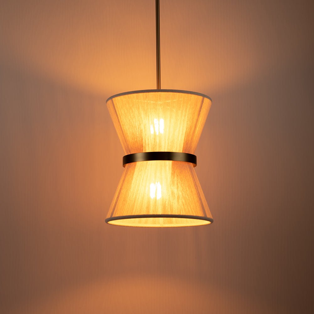 lightfixturesusa-boho-2-tier-woven-thread-tapered-drum-pendant-light-chandelier-black-large-pre-order-858986