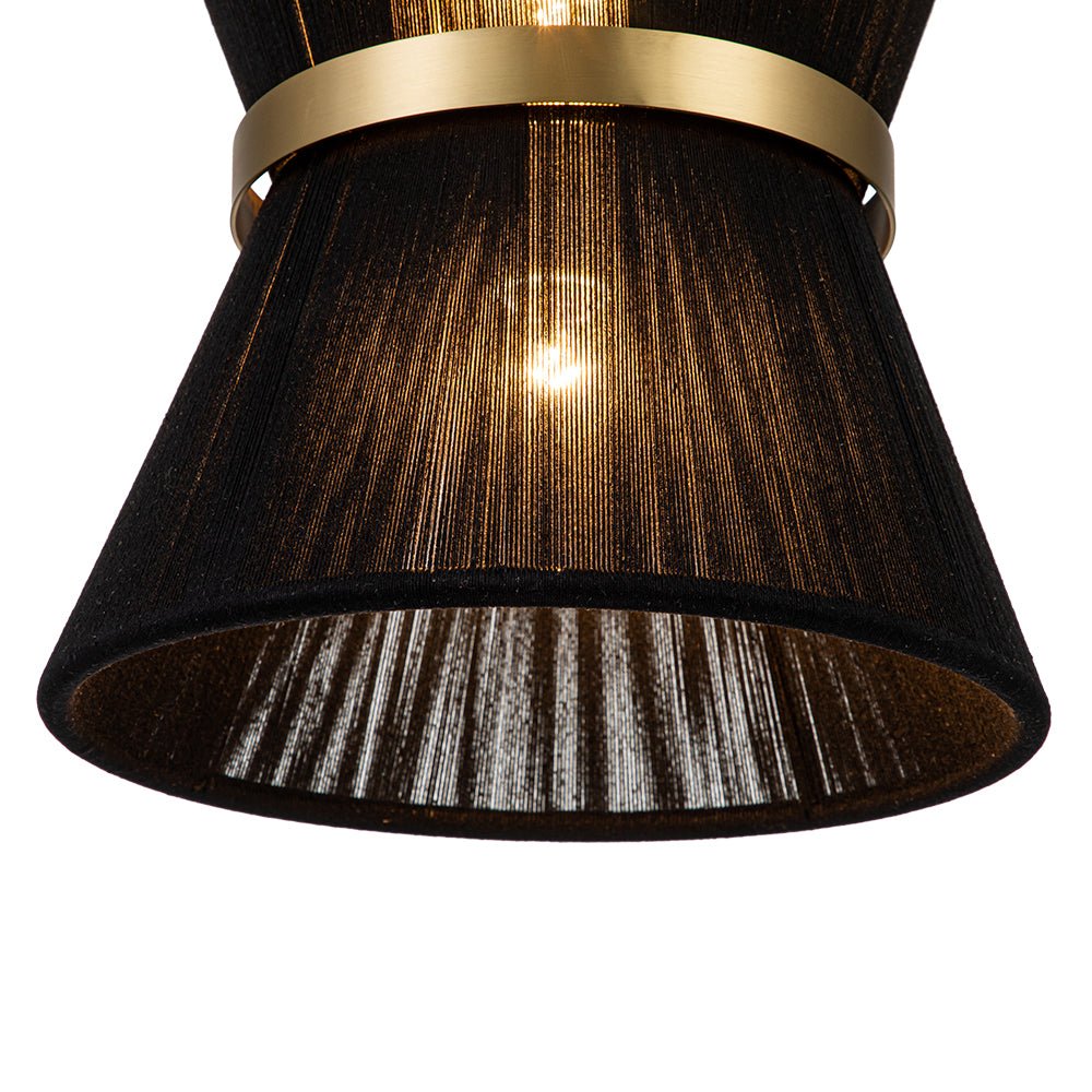 lightfixturesusa-boho-2-tier-woven-thread-tapered-drum-pendant-light-chandelier-black-large-pre-order-937171