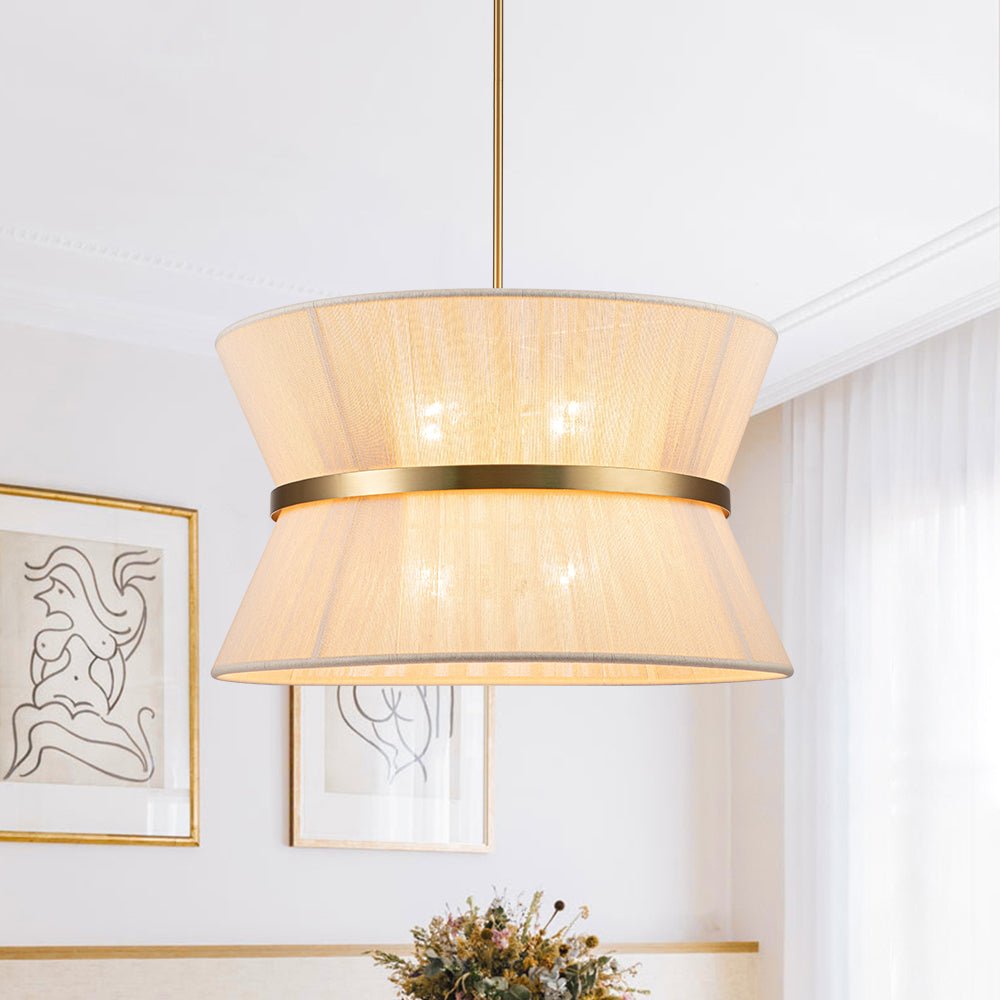 lightfixturesusa-boho-2-tier-woven-thread-tapered-drum-pendant-light-chandelier-ivory-large-816435 LightFixturesUSA - Boho 2 - Tier Woven Thread Tapered Drum Pendant Light - Chandelier - Ivory - Large -