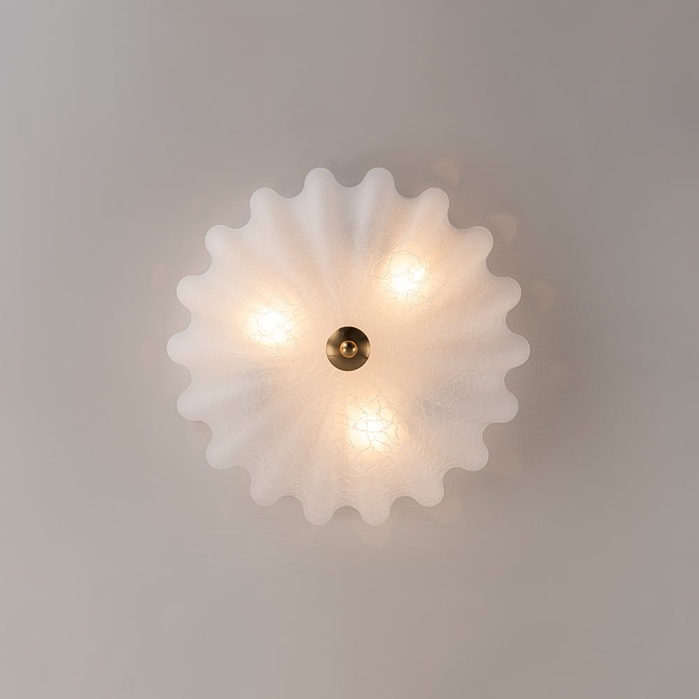 lightfixturesusa-boho-pleated-flower-white-crackled-glass-semi-flush-ceiling-light-138-in-315905