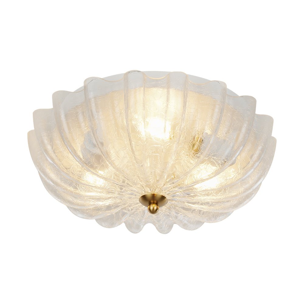 lightfixturesusa-boho-pleated-flower-white-crackled-glass-semi-flush-ceiling-light-white-crackled-glass-pre-order-550178