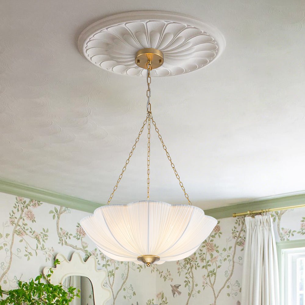 lightfixturesusa-boho-pleated-flower-white-fabric-cage-pendant-light-pendant-light-193-in-pre-order-6337605 LightFixturesUSA - Boho Pleated Flower White Fabric Cage Pendant Light - Pendant Light - 19.3 in (Pre - Order) -